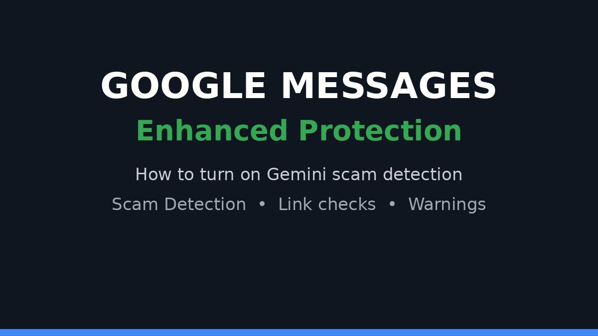 Google Messages Enhanced Protection how-to title card