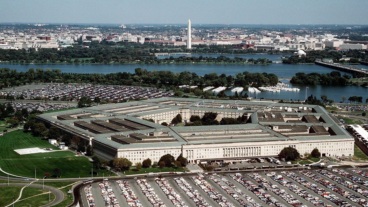The Pentagon building in Arlington, Virginia, headquarters of the US Department of Defense