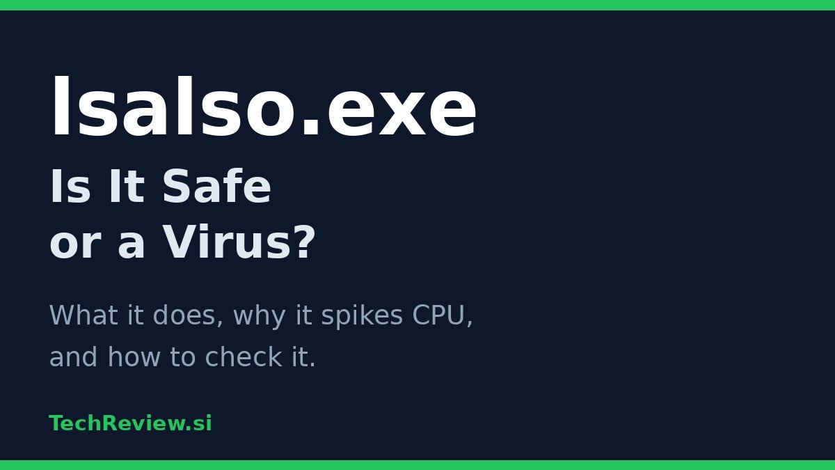 lsalso.exe guide: is it safe or a virus?