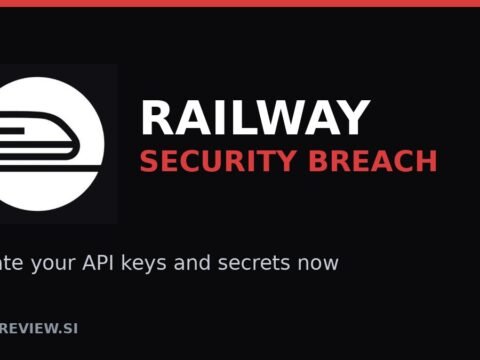 Railway security breach warning on a dashboard showing environment variables