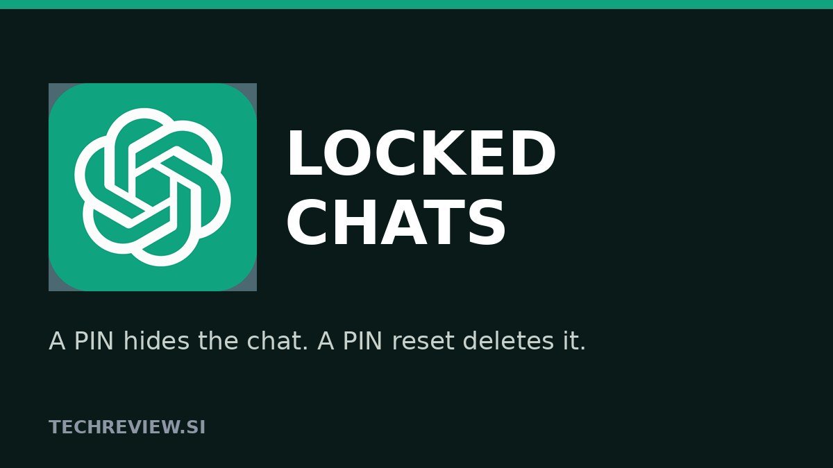 ChatGPT app with a locked conversation behind a PIN screen