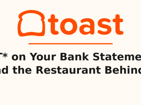 Toast logo above the headline 'TST* on Your Bank Statement? Find the Restaurant Behind It' on a light background