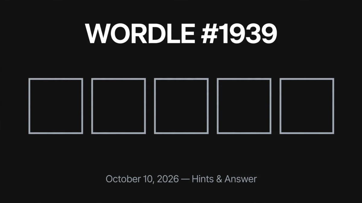 Wordle daily puzzle letter tiles, hints and answer